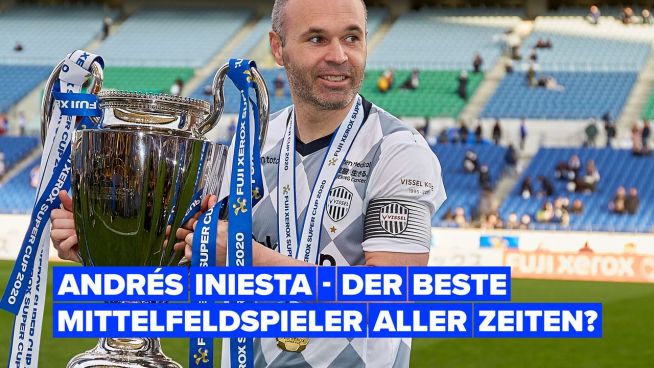 Andrés Iniesta ist einer der besten Mittelfeldspieler aller Zeiten