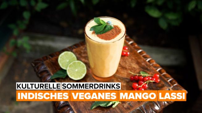 Kulturelle Sommerdrinks: Indisches veganes Mango Lassi